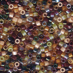 Miyuki Delica DB-MIX07  11/0 Earthtone Mix Cylinder/Tube Beads - 5 or 10 gm