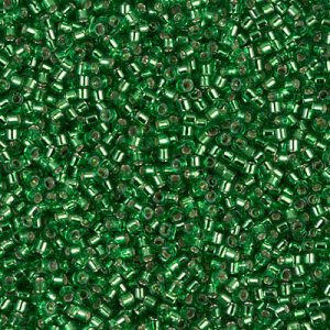 Miyuki Delica DB46 / DB046  11/0 Silver Lined Transparent Light Green Cylinder/Tube Beads, 5 or 10 gm