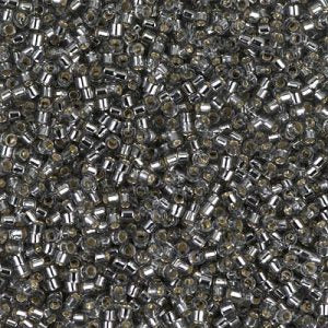 Miyuki Delica DB48 / DB048 11/0 Silver Lined Transparent Gray Cylinder/Tube Beads, 5 or 10 gm
