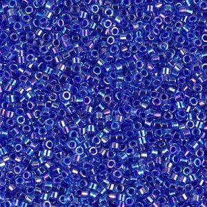 Miyuki Delica DB63 / DB063  11/0 Blue Violet Lined Crystal AB Cylinder/Tube Beads, 5 or 10 gm