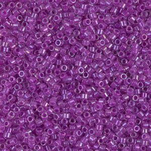 Miyuki Delica DB73 / DB073  11/0 Lilac Lined Crystal Luster Cylinder/Tube Beads, 5 or 10 gm
