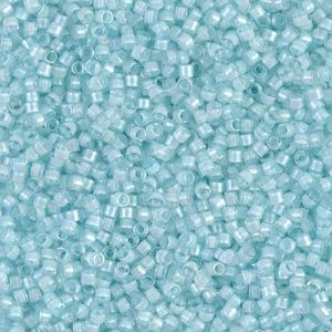Miyuki Delica DB78 / DB078  11/0 Aqua Mist Lined Crystal AB Cylinder/Tube Beads, 5 or 10 gm
