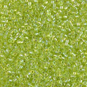 Miyuki Delica DB174 / DB0174 11/0 Perles de cylindre/tube Chartreuse transparente AB, 5 ou 10 g