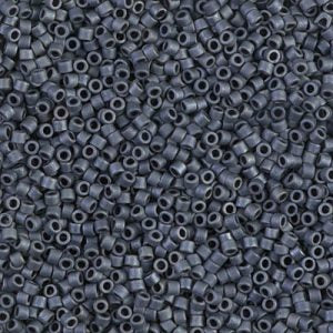 Miyuki Delica DB301 / DB0301  11/0 Matte Metallic Blue Gray Luster Cylinder/Tube Beads, 5 or 10 gm