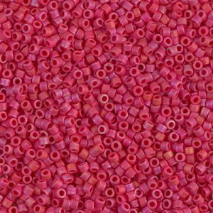 Miyuki Delica DB362 / DB0362  11/0 Matte Opaque Red Luster Cylinder/Tube Beads, 5 or 10 gm