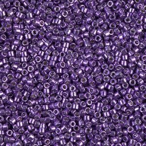 Miyuki Delica DB430 / DB0430 11/0  Galvanized Dyed Purple Cylinder/Tube Beads, 5 or 10 gm