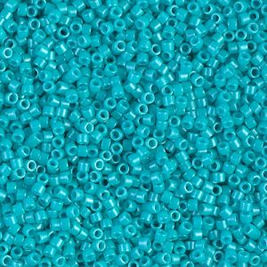 Miyuki Delica DB658 / DB0658  11/0 Outside Dyed Opaque Turquoise Green Cylinder/Tube Beads, 5 or 10 gm