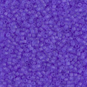 Miyuki Delica DB783 / DB0783 11/0  Matte Transparent Outside Dyed Purple Cylinder/Tube Beads, 5 or 10 gm
