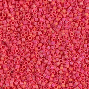 Miyuki Delica DB873 / DB0873  11/0 Matte Opaque Cranberry AB Cylinder/Tube Beads, 5 or 10 gm