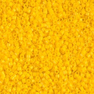 Miyuki Delica DB1132 11/0 Opaque Canary Yellow Cylinder/Tube Beads, 5 or 10 gm