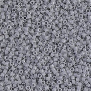 Miyuki Delica DB1139  11/0 Opaque Ghost Gray Cylinder/Tube Seed Beads, 5 or 10 gm