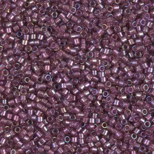 Miyuki Delica DB1757 Sparkling Orchid Lined Amethyst AB Cylinder/Tube Beads, 5 or 10 gm