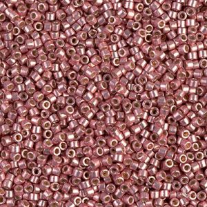 Miyuki Delica DB1839 11/0 Duracoat Galvanized Dark Coral Cylindre/Tube Perles - 5 ou 10 g