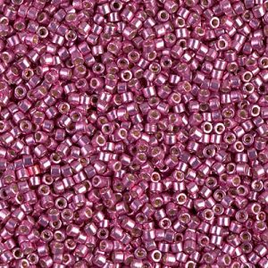 Miyuki Delica DB1840   11/0 Duracoat Galvanized Hot Pink Cylinder/Tube Beads - 5 or 10 gm