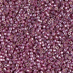 Miyuki Delica DB1848 11/0 Duracoat Galvanisé Dusty Orchid Cylindre/Tube Perles - 5 ou 10 g