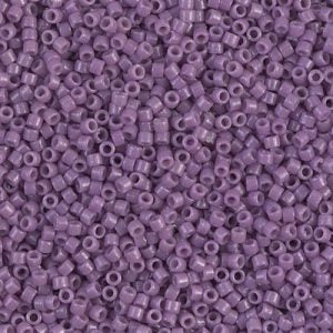 Miyuki Delica DB2139  11/0 Duracoat Opaque Dark Orchid Purple Dyed Cylinder/Tube Beads, 5 or 10 gm