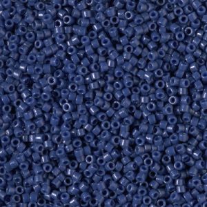 Miyuki Delica DB2143  11/0 Duracoat Opaque Navy Blue Dyed Cylinder/Tube Beads, 5 or 10 gm