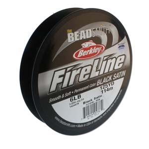 Berkley Fireline 8 lb. Black, 125 Yards Microfused Braided Bead Thread / Fishing Line