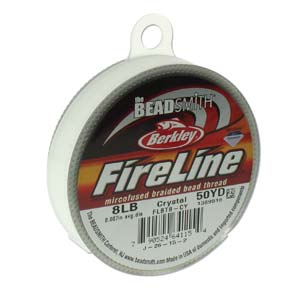 Berkley Fireline 8 lb. Crystal, 50 Yards Microfused Braided Bead Thread / Fishing Line