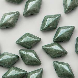 Matubo Gemduo 8 x 5 mm 03000-14459 Chalk Green Luster Beads - 5 or 10 gm