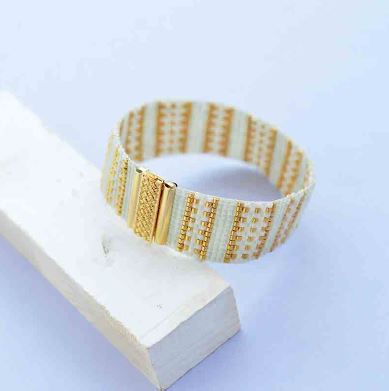 Gold Line Bracelet Free Digital Download Beading Pattern/Tutorial/Instructions/How To (Click on Link Below)