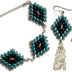 Varidi Diamond Bracelet and Earrings Free Digital Download Beading Pattern/Tutorial/Instructions/How To (Click on Link Below)
