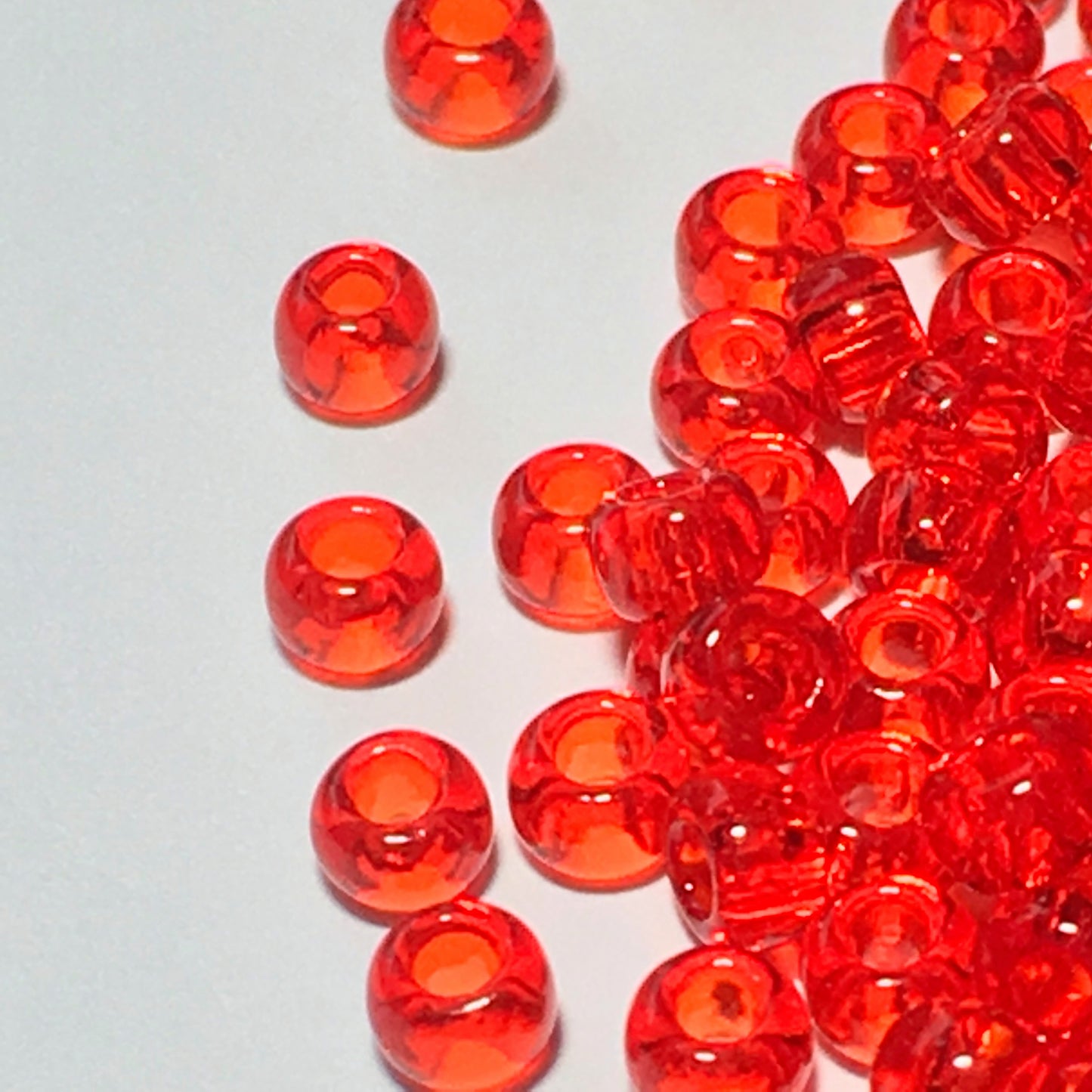 TOHO TR-8-5B   8/0 Transparent Ruby Seed Beads, 5 or 10 Grams