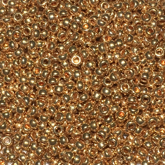 Miyuki 15-1053  15/0 Galvanized Yellow Gold Seed Beads - 5 or 10 gm