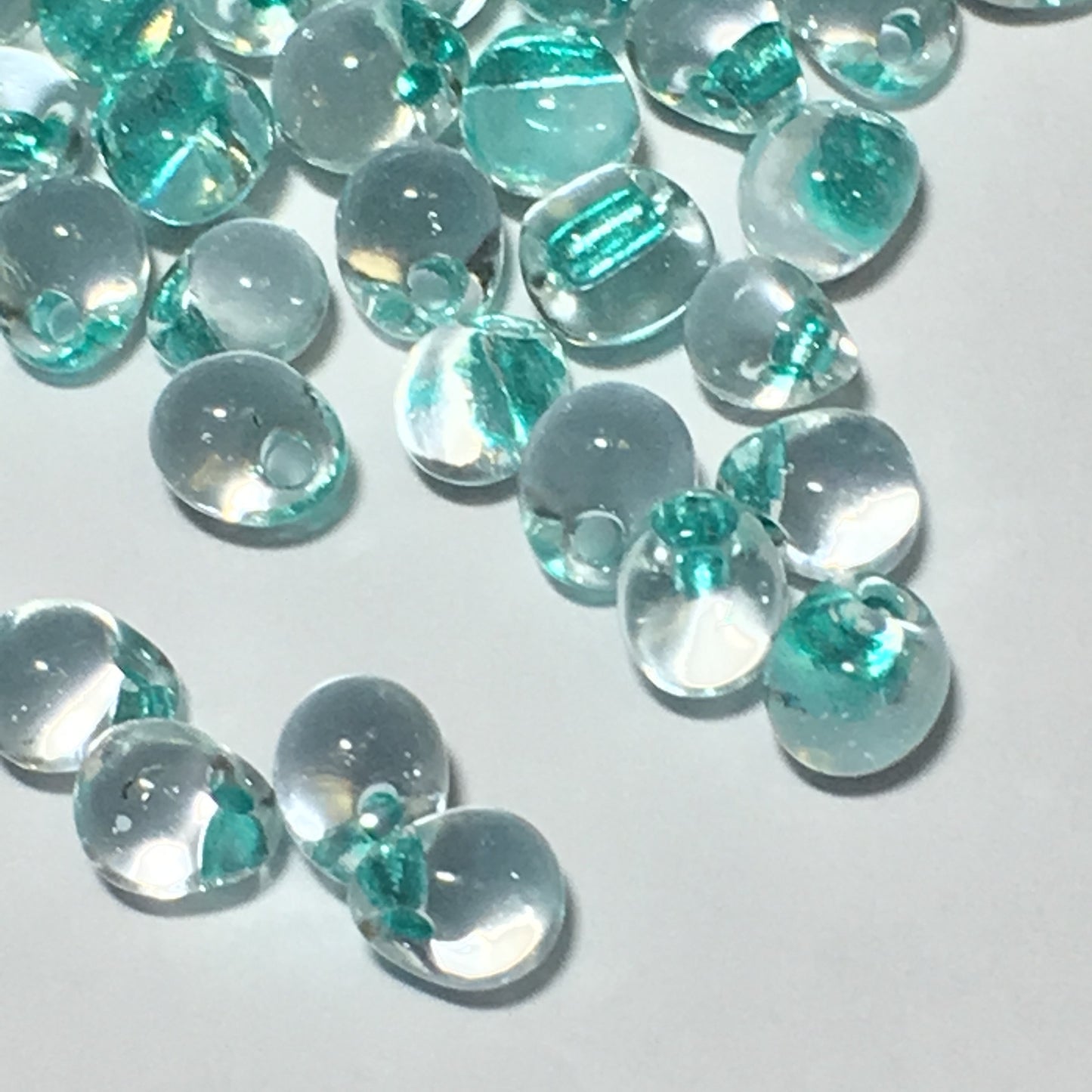 Miyuki Drop DP34-F38 3,4 mm Aqua Sparkle lemované křišťálové korálky - 5 g