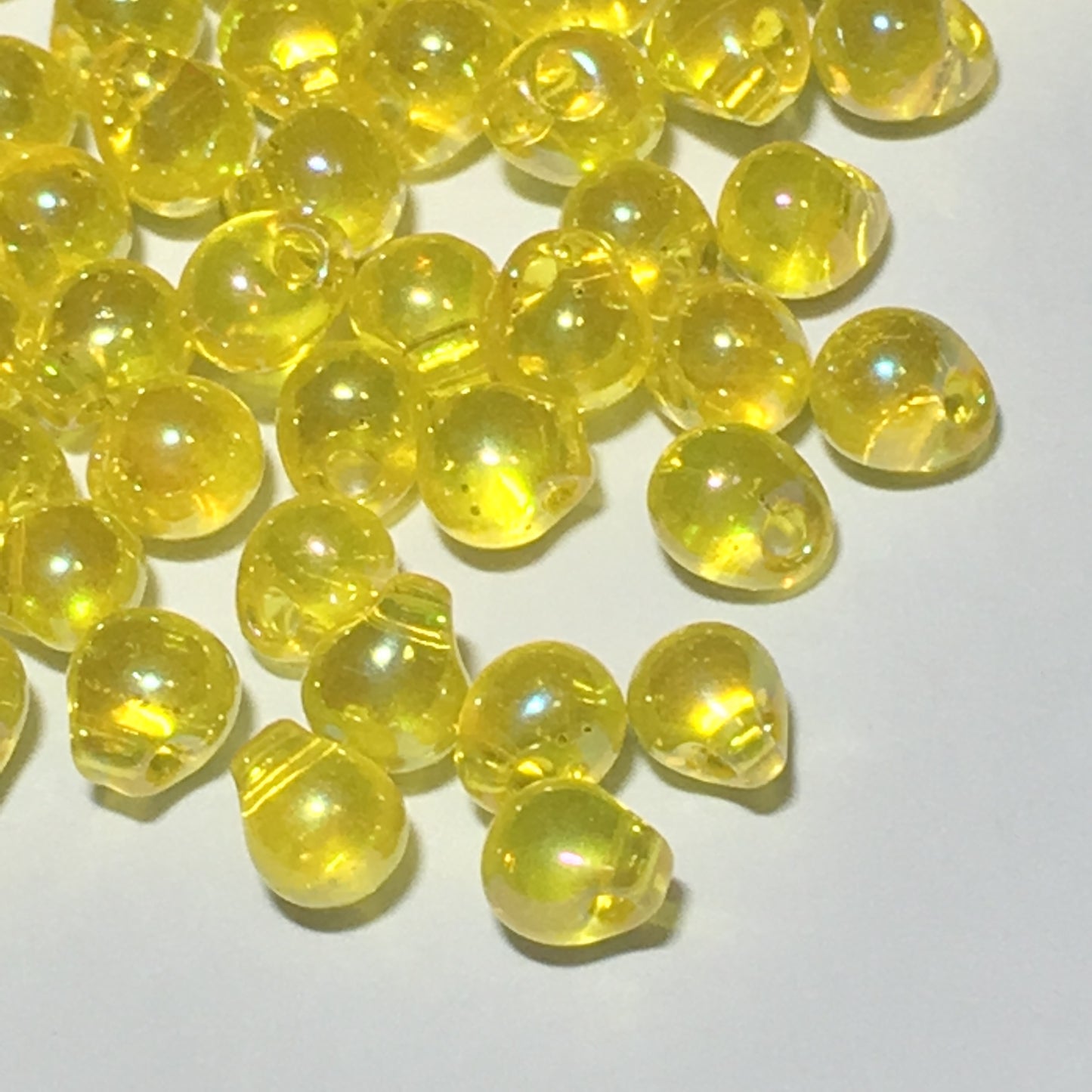 Miyuki Drop DP34-252  3.4 mm Transparent Yellow AB Beads - 5 or 10 gm