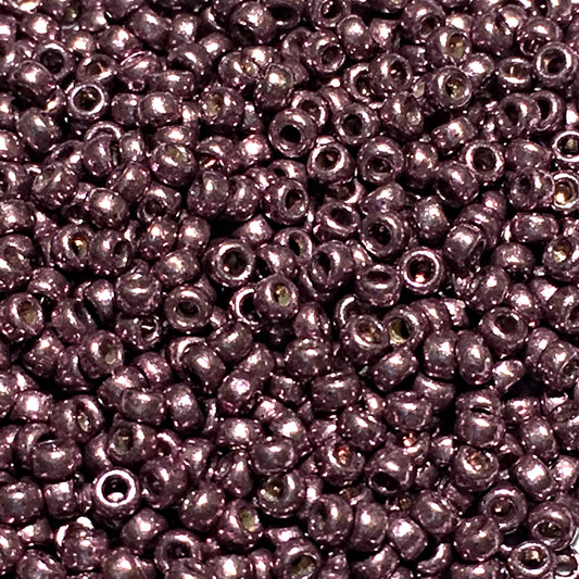 Miyuki 11-4220   11/0 Duracoat Galvanized Eggplant Seed Beads - 5 or 10 gm