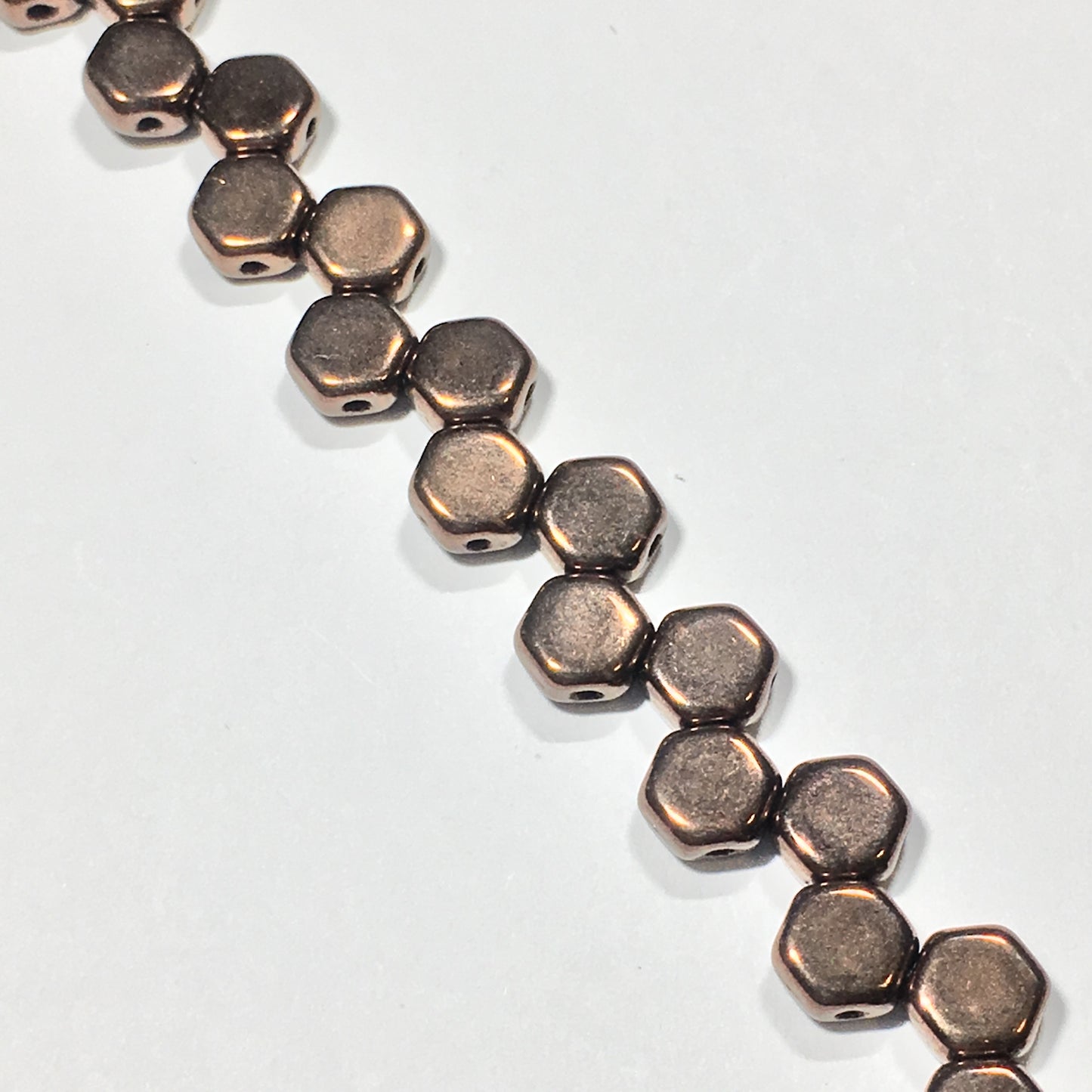 Czech Honeycomb 6 mm 23980-14415  Dark Bronze Beads - 30 Beads