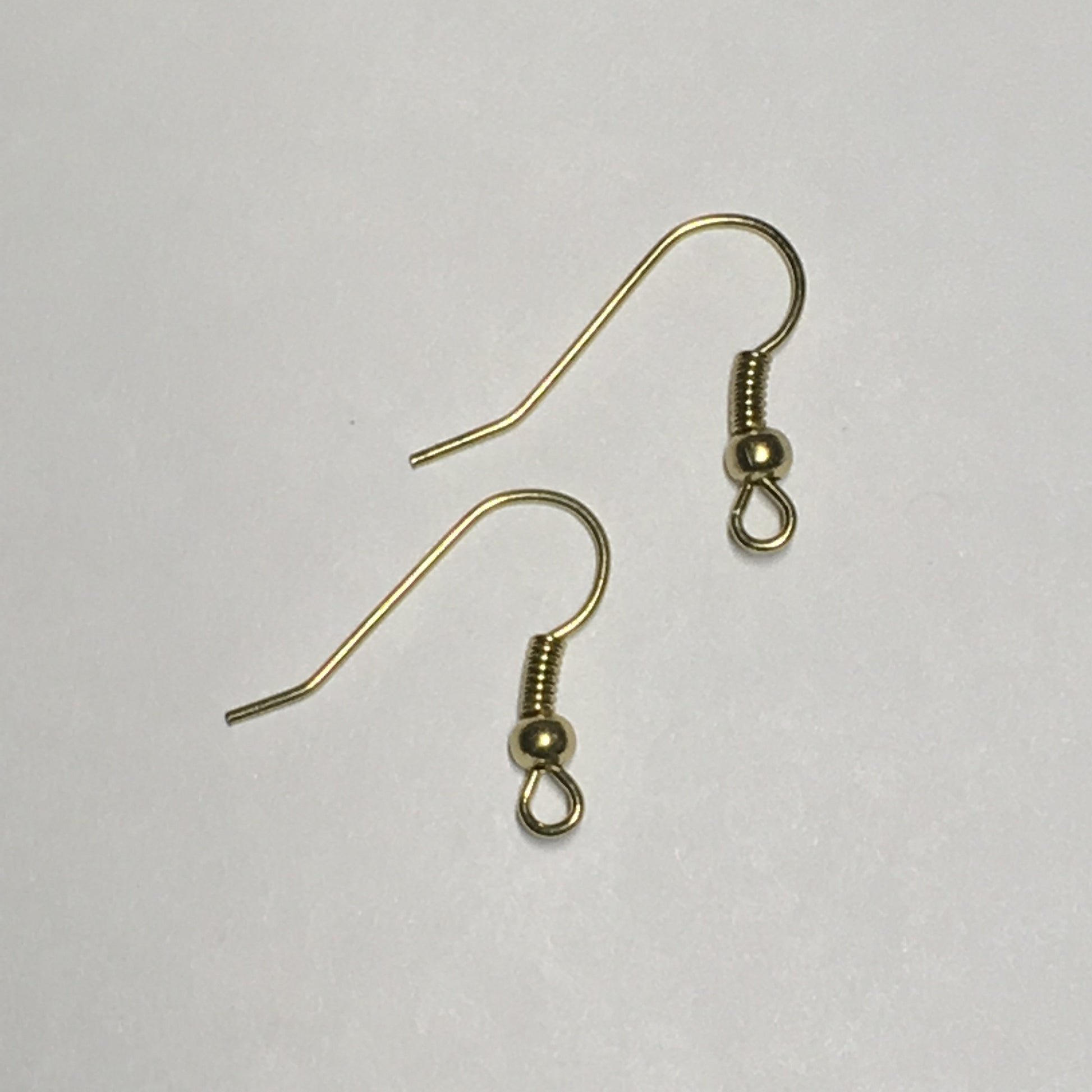 21-Gauge 18 mm Pale Gold Finish French Fish Hook Ear Wires - 1 or 5 Pa –