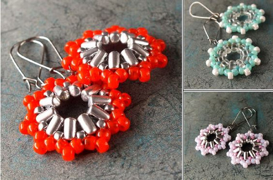 Inti Earrings Free Digital Download Beading Pattern/Tutorial/Instructions/How To (Click on Link Below)