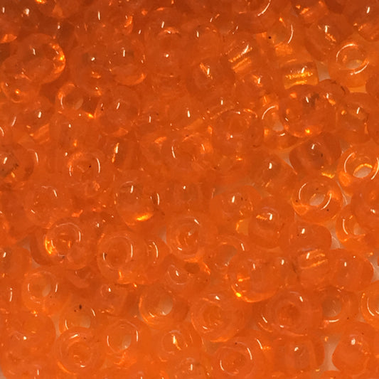 Miyuki 8-138   8/0 Transparent Orange Seed Beads - 5 or 10 gm