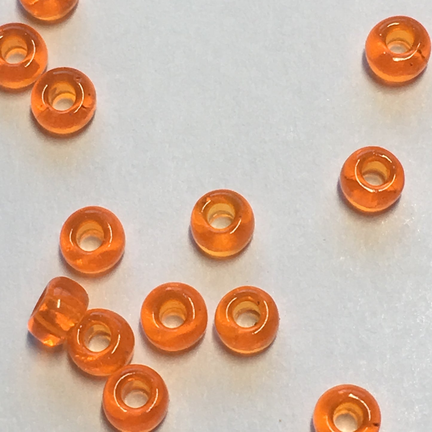 Miyuki 8-138   8/0 Transparent Orange Seed Beads - 5 or 10 gm