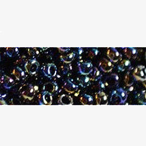 TOHO TR-11-86  11/0 Jet Black Iris Metallic Seed Beads, 5 or 10 gm