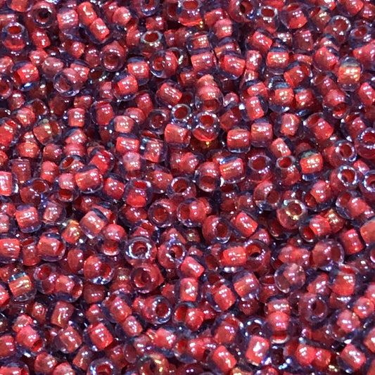 TOHO TR-11-304  11/0 Red Lined Sapphire Seed Beads, 5 or 10 gm
