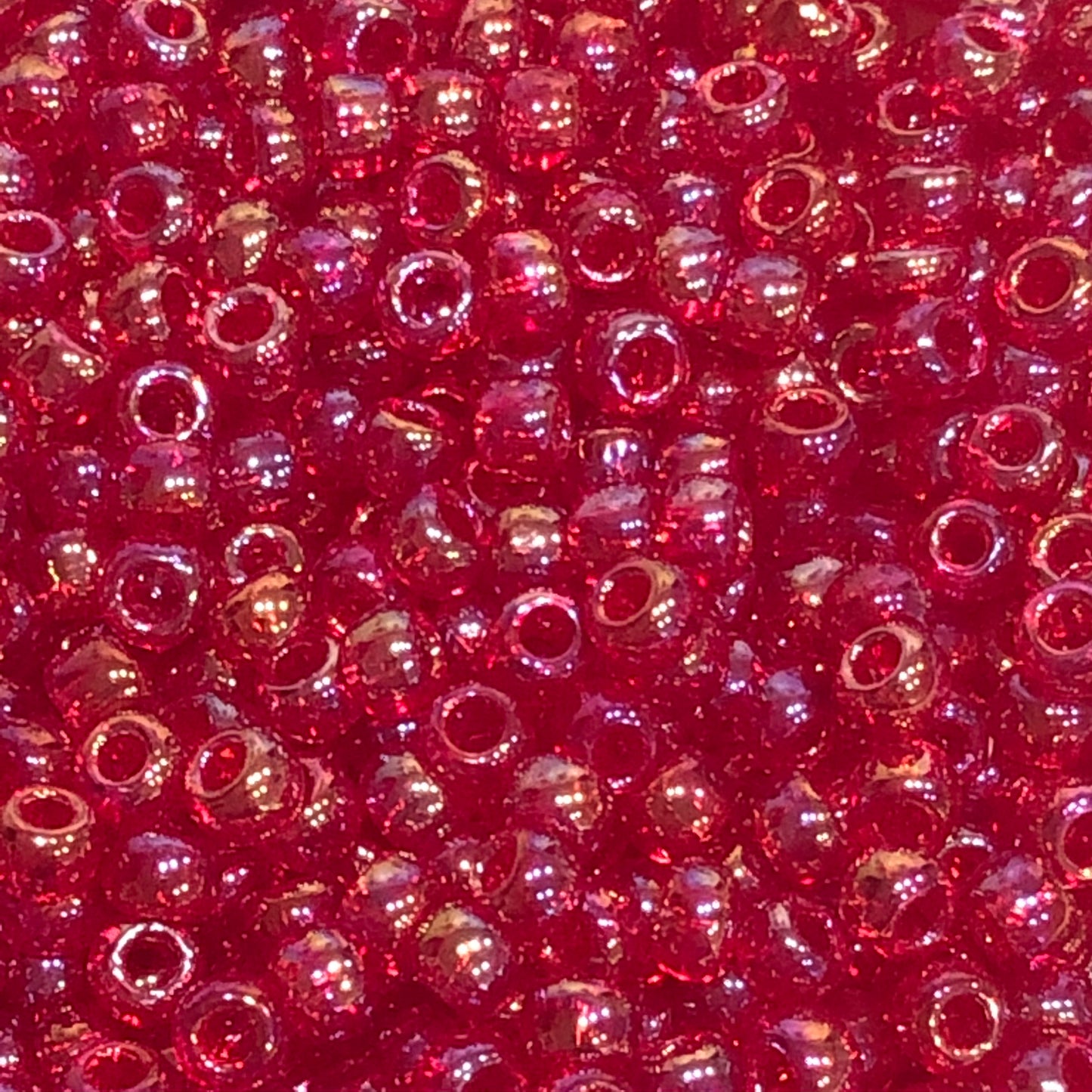TOHO TR-6-165C  6/0 Dark Ruby Transparent Rainbow Seed Beads, 5 or 10 gm