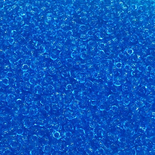 TOHO TR-8-3B   8/0 Transparent Aqua Seed Beads, 5 or 10 Grams