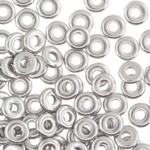 Czech O Bead 3.8 x 1 mm 00030-27400 Crystal Full Labrador Beads (Circle, Zero, Donut) - 5 or 10 gm