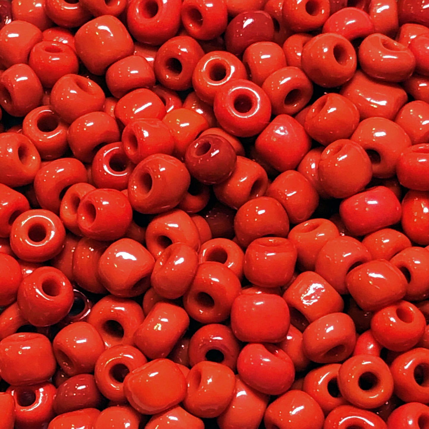 6/0 Shades of Opaque Red Seed Bead, 5 gm