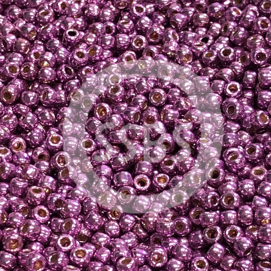 TOHO TR-11-PF580  11/0 Magenta Galvanized Permafinish Seed Beads, 5 or 10 gm
