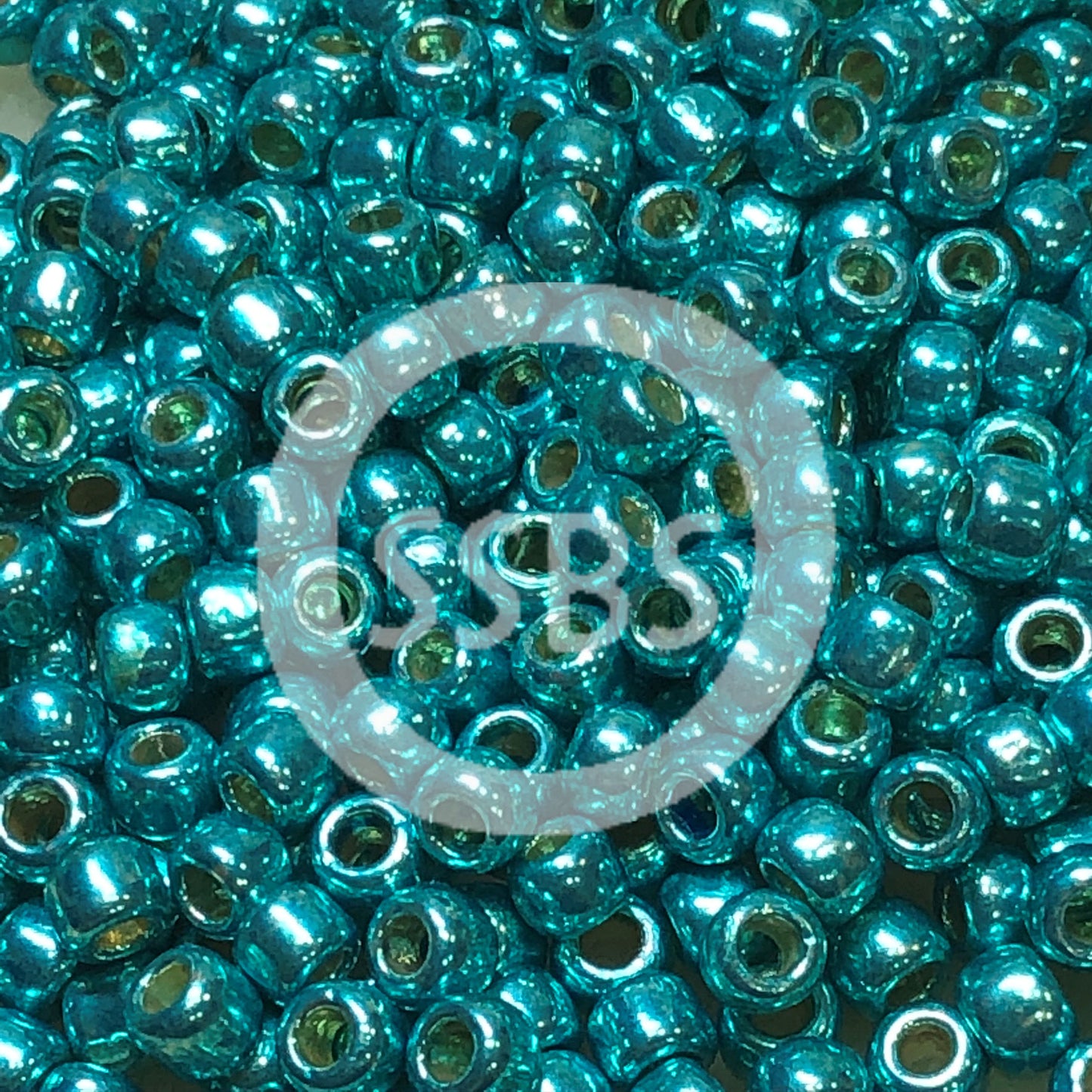 TOHO TR-6-PF569  6/0 Turquoise Galvanized Permafinish Seed Beads, 5 or 10 gm