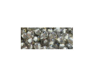 TOHO TR-8-261   8/0 Metallic Gray Lined Crystal Rainbow Seed Beads, 5 or 10 Grams