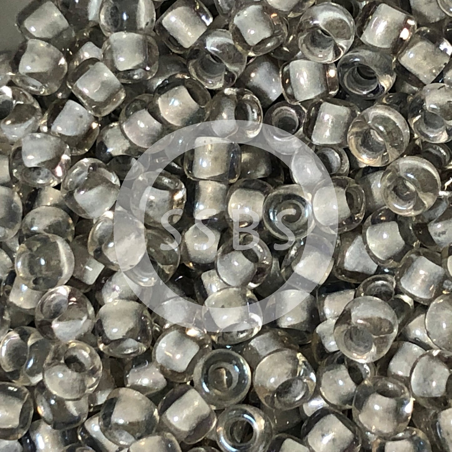 TOHO TR-8-261   8/0 Metallic Gray Lined Crystal Rainbow Seed Beads, 5 or 10 Grams