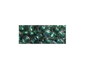 TOHO TR-8-264   8/0 Teal Lined Crystal Rainbow Seed Beads, 5 or 10 Grams