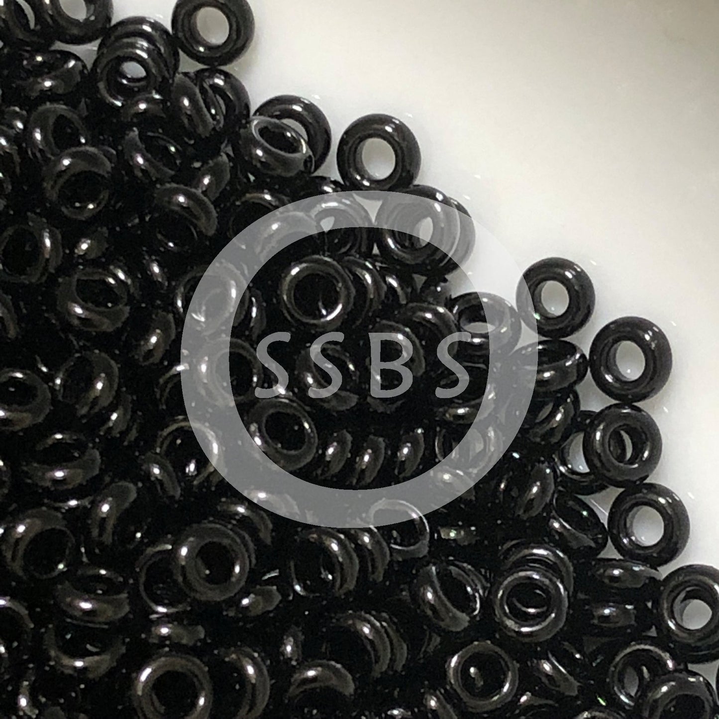 TOHO TD-8-49  - 8/0  Opaque Jet Black Demi Beads, 5 gm
