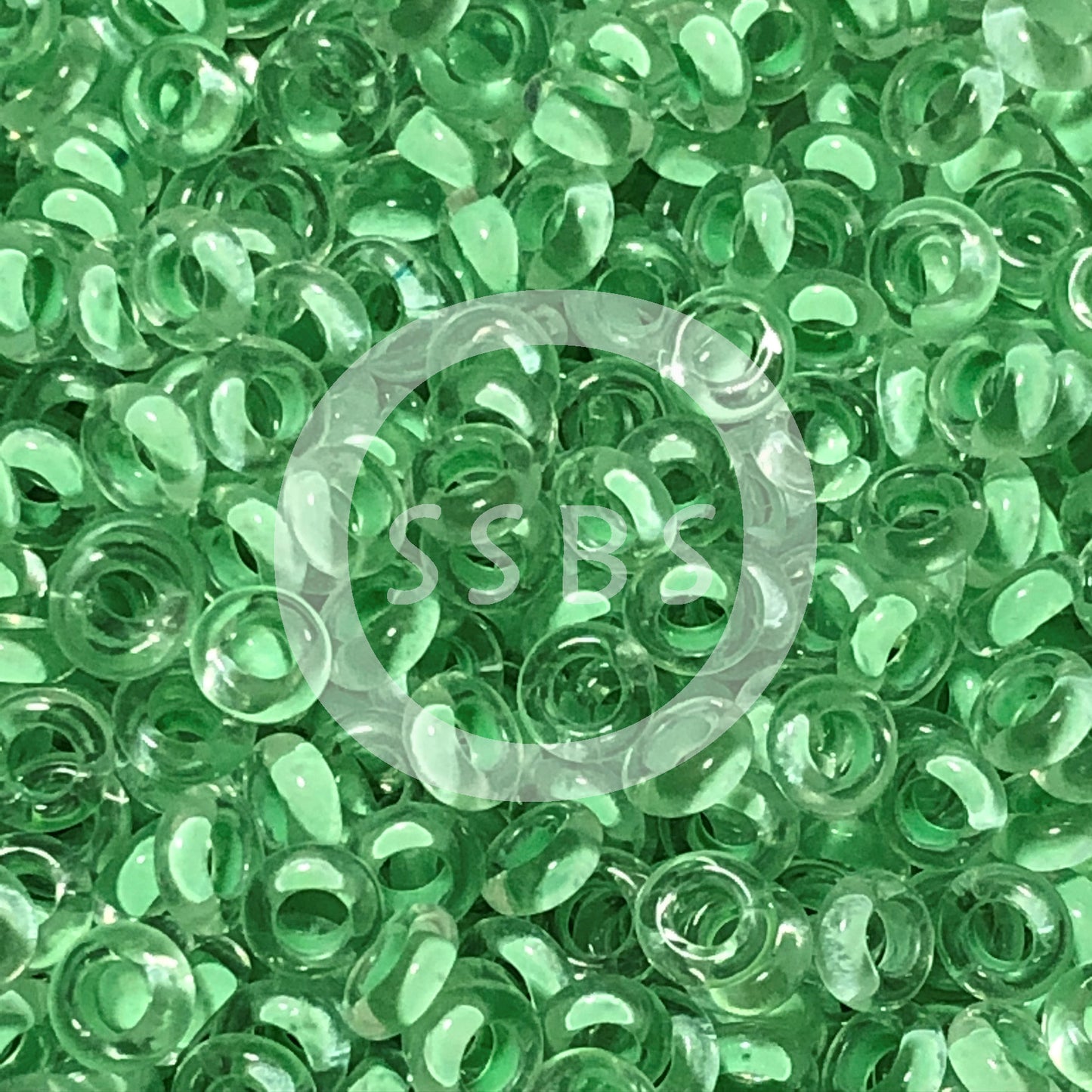 TOHO TD-8-975 - 8/0  Mint Green Lined Crystal Demi Beads, 5 gm