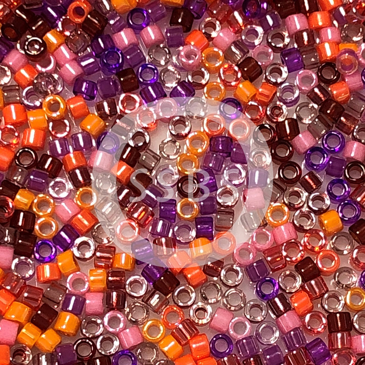 Miyuki Delica DB-MIX10  11/0 Melonberry Mix Cylinder/Tube Beads - 5 or 10 gm
